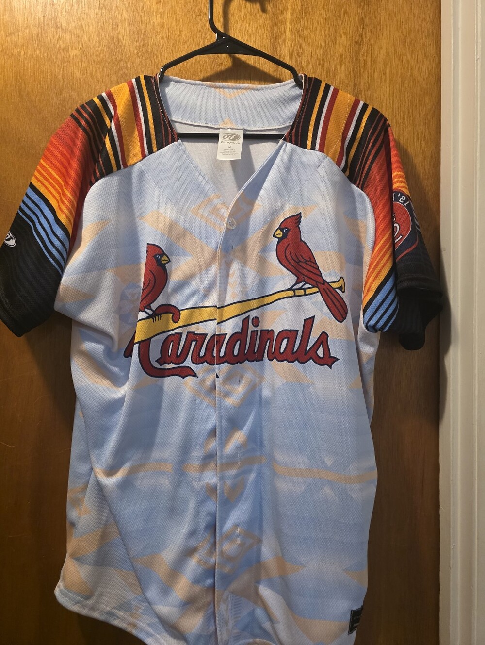 Cardinals  Short-Sleeve Baseball Jersey - Light Blue/Red